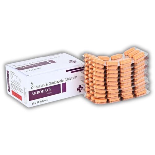 Akrodace Ofloxacin Ornidazole Tablet