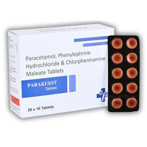 Parakuest Paracetamol Phenylephrine HCL Chlorpheniramine Maleate Tablets