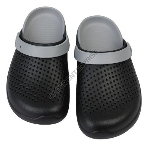 Black and Grey Unisex Clogs