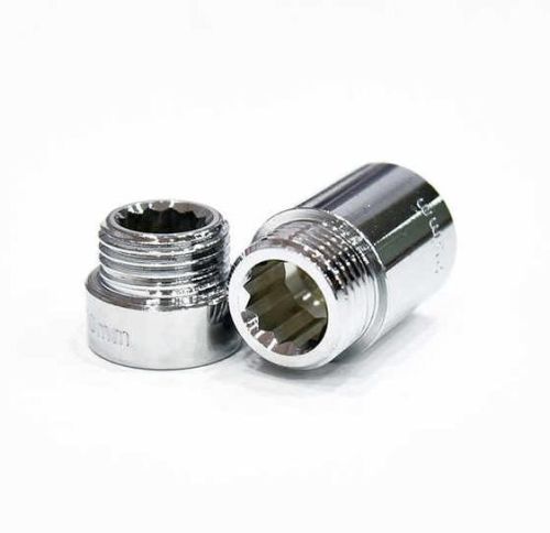 1/2 Inch X 10mm Heavy Duty CP Brass Extension Nipple