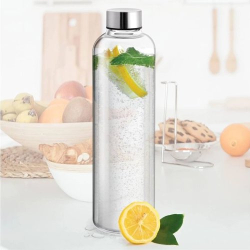 1000ml Transparent Glass Water Bottle