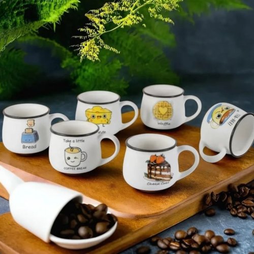 120ml Printed Ceramic Tea Cup Set