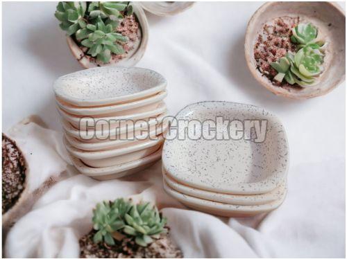 Ceramic Ivory Brown Dots Bowl