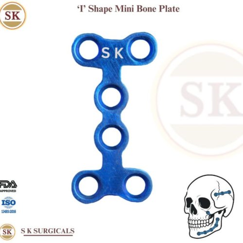Oral Maxillofacial 2.0 Mm Titanium I Shape Mini Bone Plate