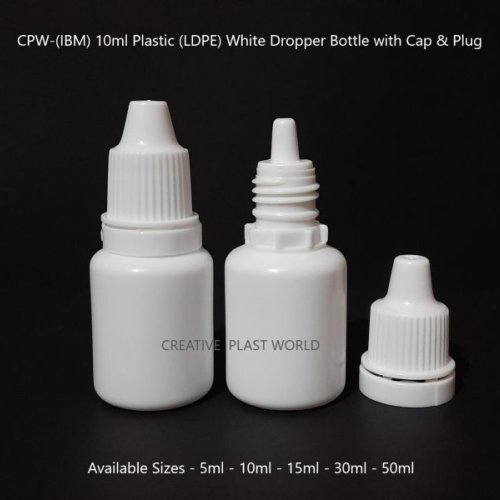 10ml Plastic LDPE Dropper Bottle