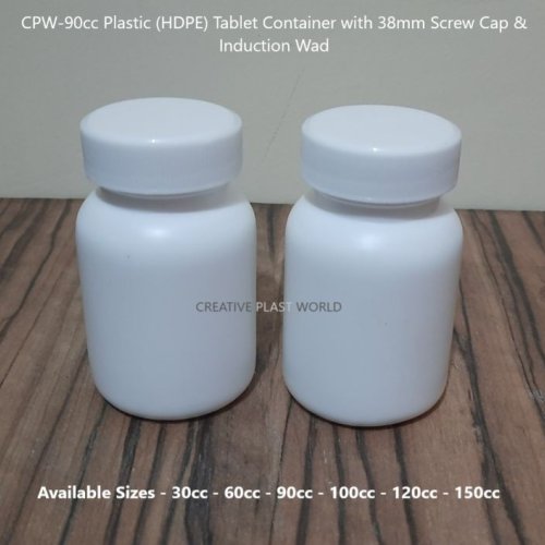 90cc Plastic HDPE Tablet Container