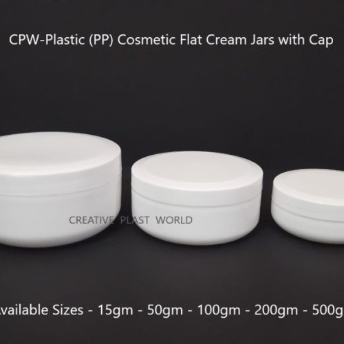 Plastic Cosmetic Flat Cream Jars