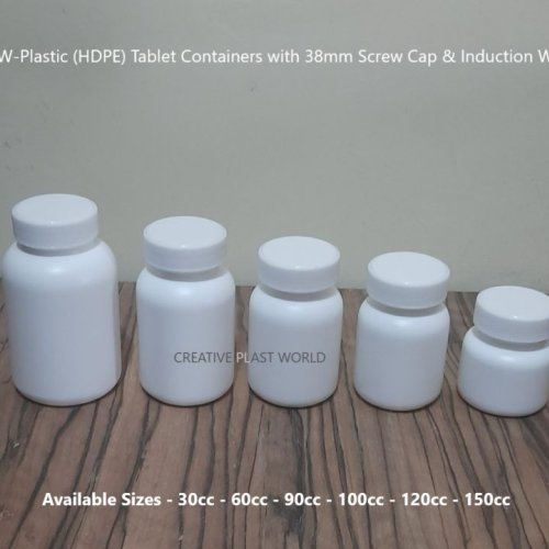 Plastic Tablet Containers with Screw Cap
