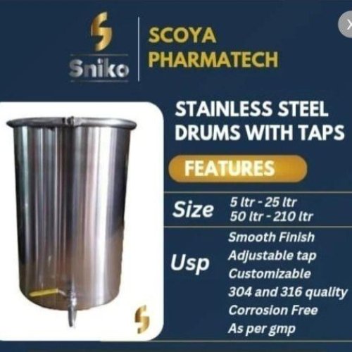 Stainless Steel Oil Tap Drum