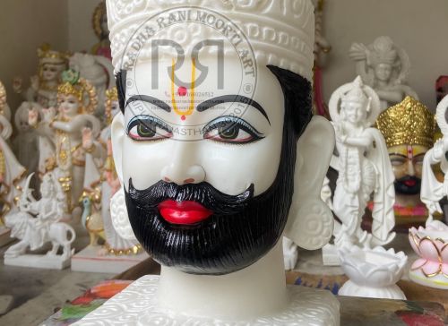 Shyam Baba Shish Marble Moorti