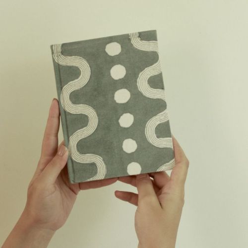 Grey Spiral Handmade Diary