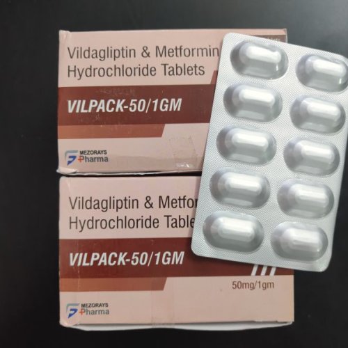 Vildagliptin 50 Mg Metformin Hydrochloride 1000 Mg Tablets