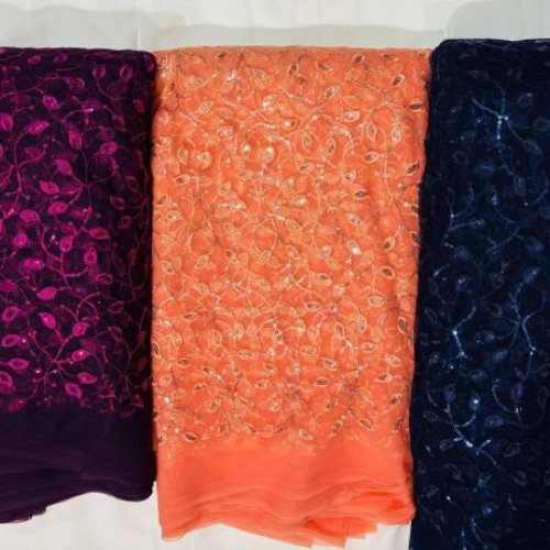 Unstiched Embroidery Work Fabric