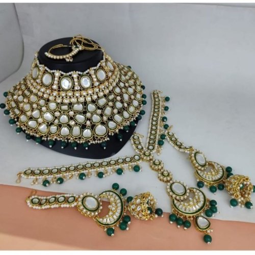Kundan Choker Wedding Party Traditional Bridal Necklace Set