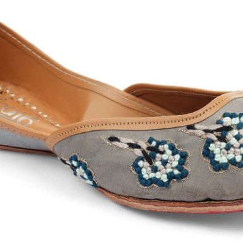 Grey Saplings PU Leather Ladies Jutti