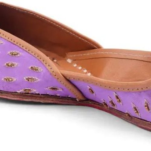 Purple Prays Leather Ladies Jutti