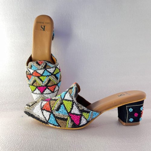 Triangle Theory PU Leather Sole Heel