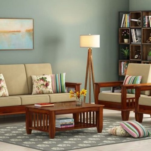 5 Seater Wooden Sofa Set