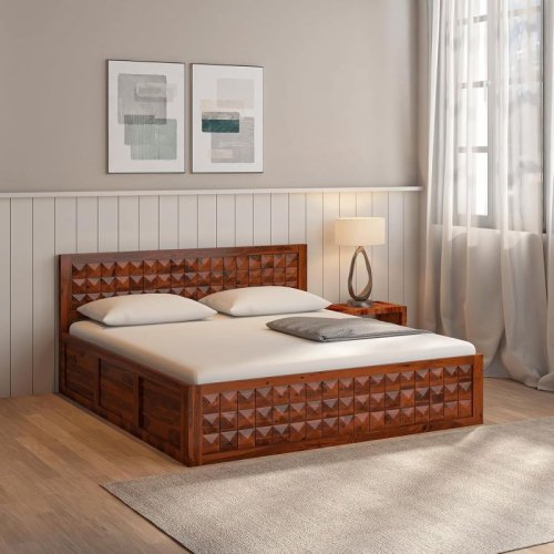 King Size Diamond Wooden Bed