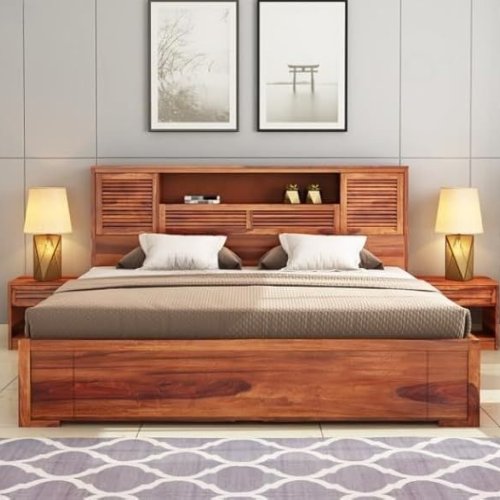 Luxury Sheesham Wooden Double Cot Bed