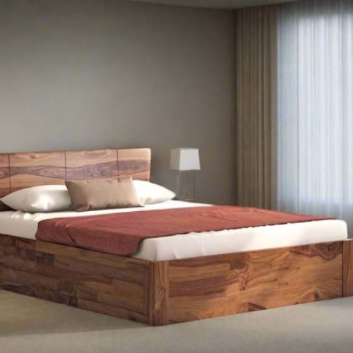 Solid Wooden Double Bed