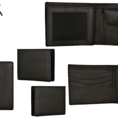Mens Black Leather Wallets