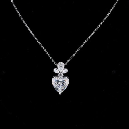 14kt Gold Lab Grown Diamond Heart Shape Pendant