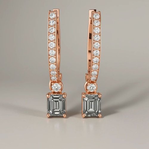 18KT Gold Lab Diamond Luxury Stud Earrings