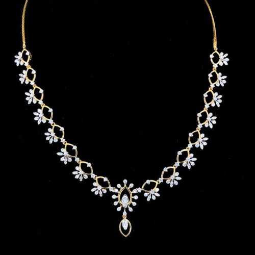 18KT White Gold Lab Grown CVD Diamond Necklace