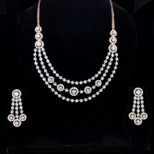 Designer Lab Grown Diamond Necklace Set