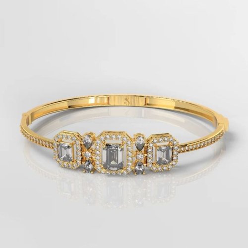 Elegant 18Kt Gold Lab Grown Diamond Bracelets
