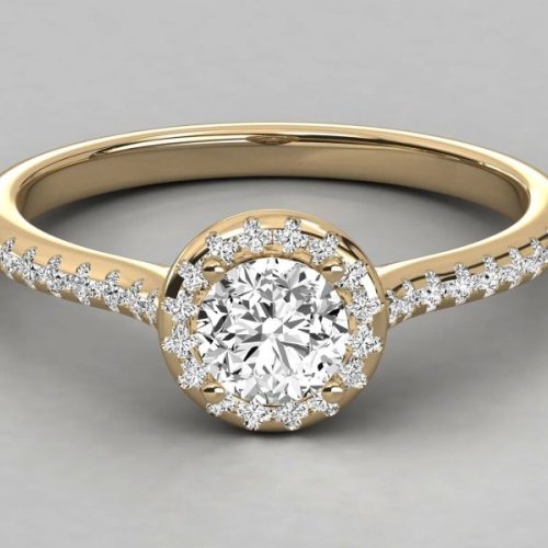 Ladies 18Kt Gold Lab Grown Diamond Ring
