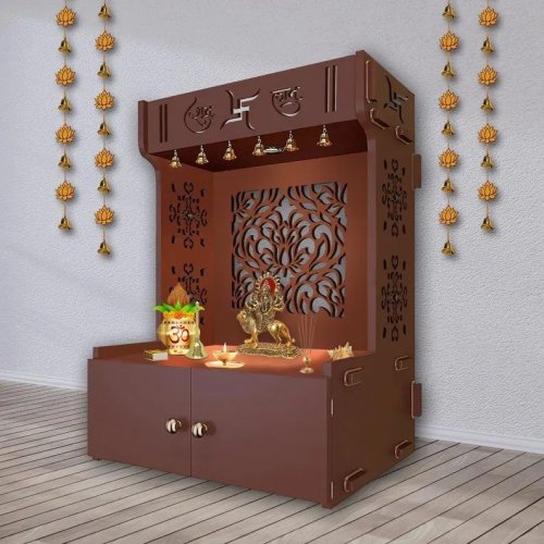 Jali Design Brown Wooden Temple