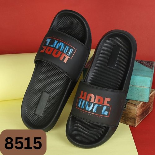 8515 Black Printed Men Slider