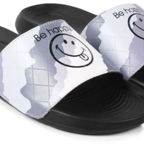 4536 Black White Printed Men Slider