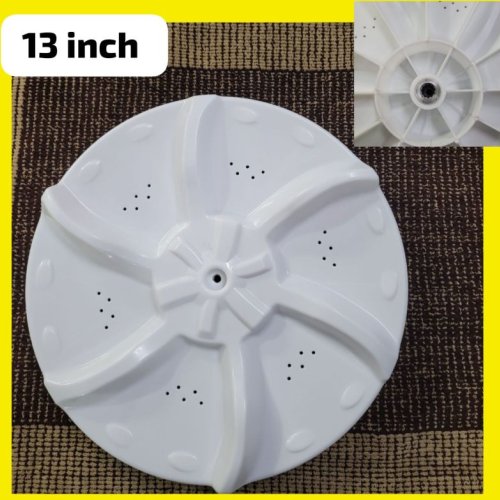 Round White 13 Inch Washing Machine Spin Wheel Pulsator