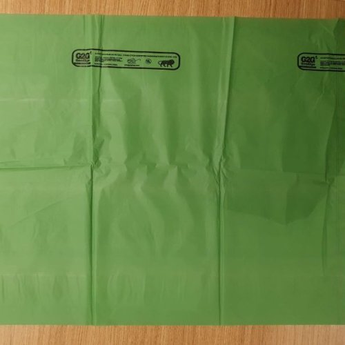 dark green compostable garbage bag