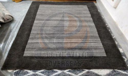 Multi-Tone Grey Striped Wool Viscose Handloom Rug