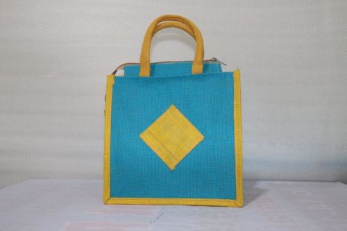 Sky Blue Biodegradable Jute Shopping Bag