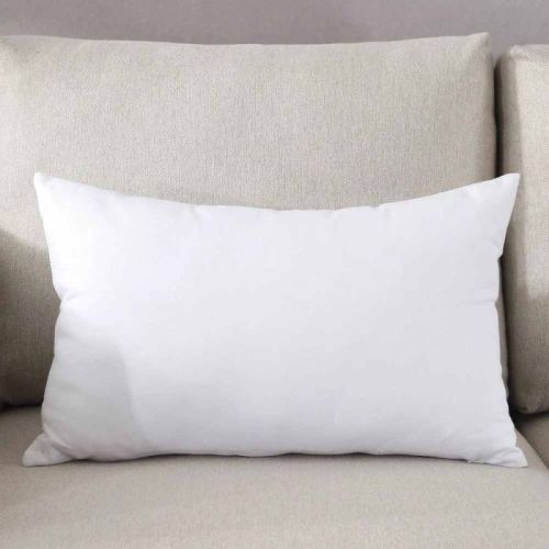 Rectangular White Cotton Pillow