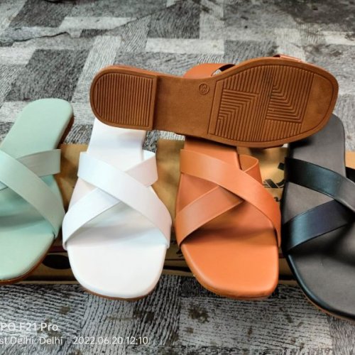 Modern Dual Strap Ladies Slipper