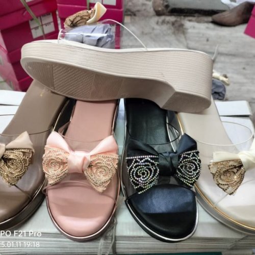 Rose Design Heel Ladies Sandal