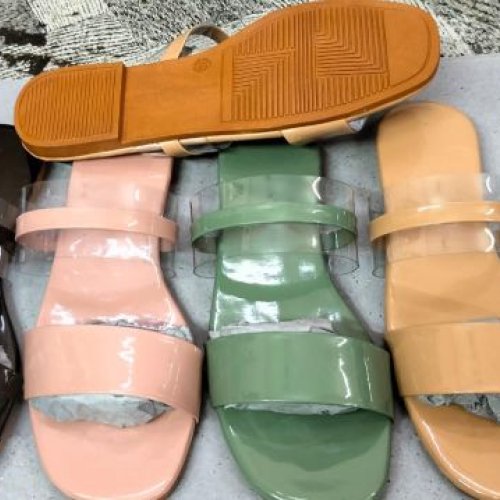 Unique Dual Strap Ladies Slipper