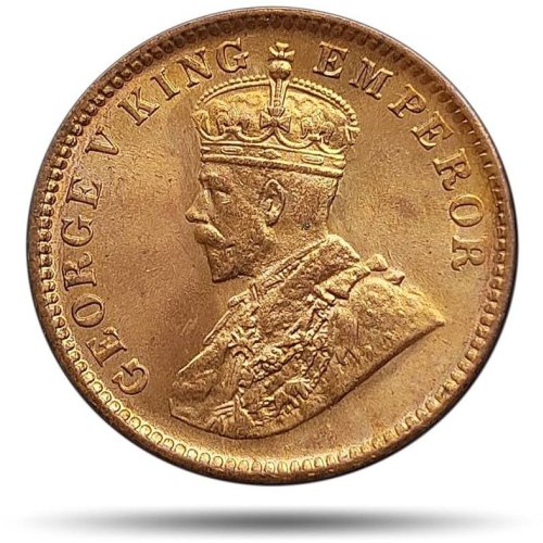 Golden British India One Quarter Anna George Vi Coin