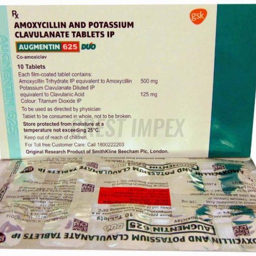 Augmentin 625mg Amoxicillin Potassium Clavulanate Tablets