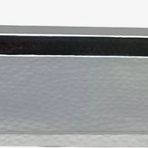 Modern Hammered Stainless Steel Clear Acrylic Serving Tray