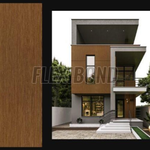 Canadian Cherry Wood Finish Aluminum Composite Panel