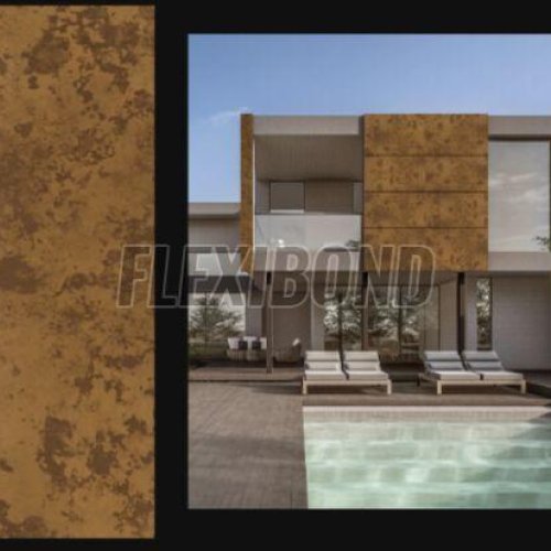 Corten Swirl Finish Aluminum Composite Panel