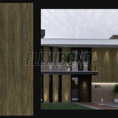 Cuban Chestnut Wood Finish Aluminum Composite Panel