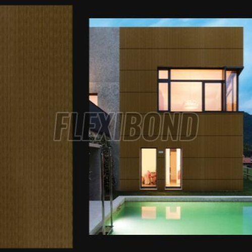 Golden Teak Wood Finish Aluminum Composite Panel